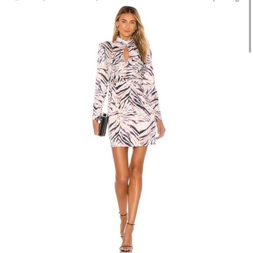 NWT Kendall & Kylie shirred‎ neck keyhole dress 00